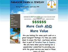 Tablet Screenshot of paradisepawn.com